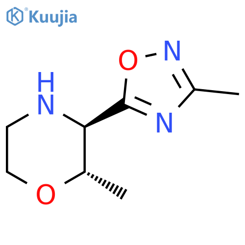 rac-(2R,3S)-2-methyl-3-(3-methyl-1,2,4-oxadiazol-5-yl)morpholine structure