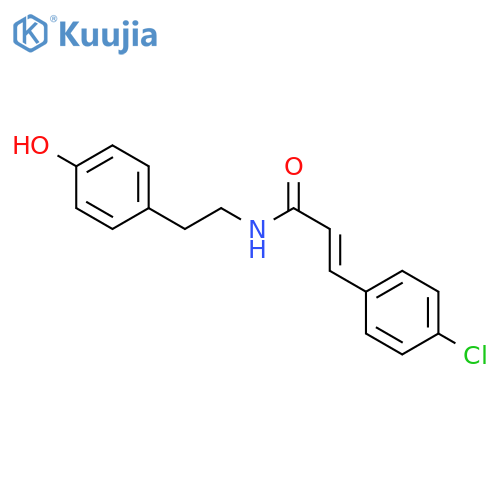 2-Propenamide, 3-(4-chlorophenyl)-N-[2-(4-hydroxyphenyl)ethyl]-, (E)- structure