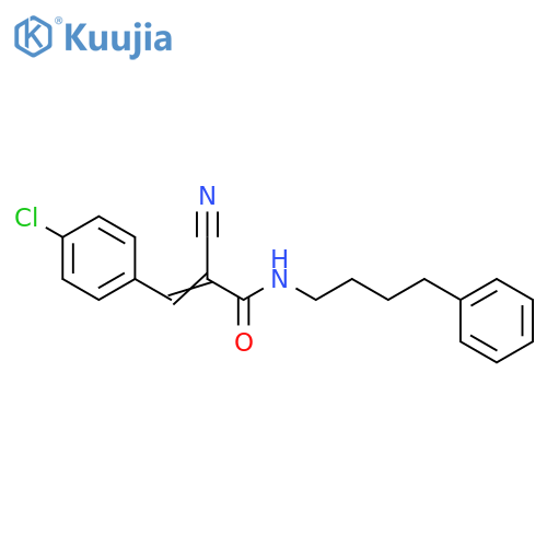 2-Propenamide, 3-(4-chlorophenyl)-2-cyano-N-(4-phenylbutyl)- structure