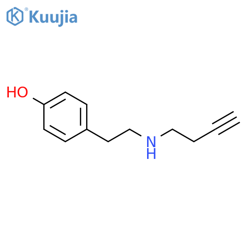 Phenol, 4-[2-(3-butynylamino)ethyl]- structure