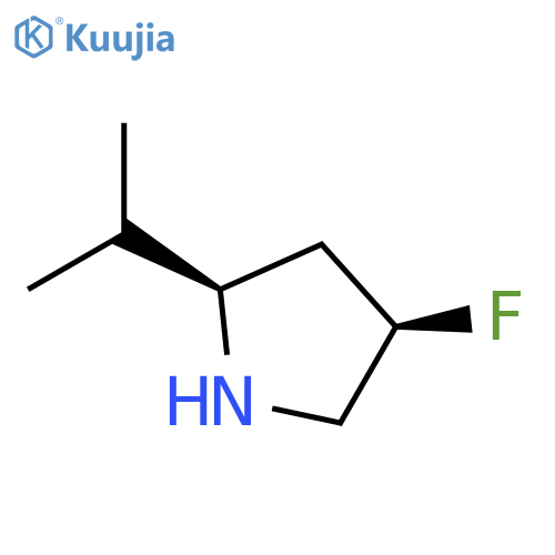 Pyrrolidine, 4-fluoro-2-(1-methylethyl)-, (2R,4R)- structure