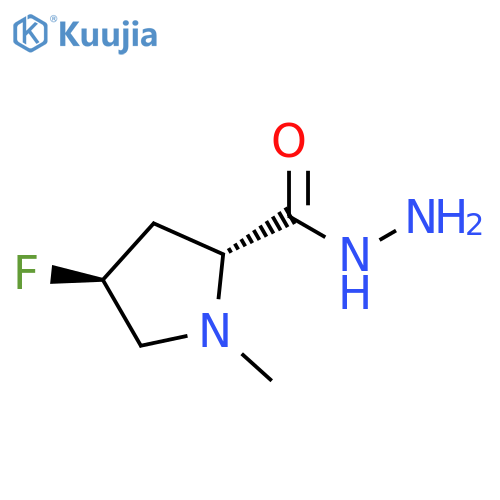 (2R,4S)-4-fluoro-1-methylpyrrolidine-2-carbohydrazide structure