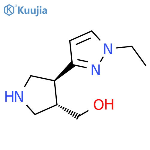 (3S,4S)-4-(1-ethyl-1H-pyrazol-3-yl)pyrrolidin-3-ylmethanol structure