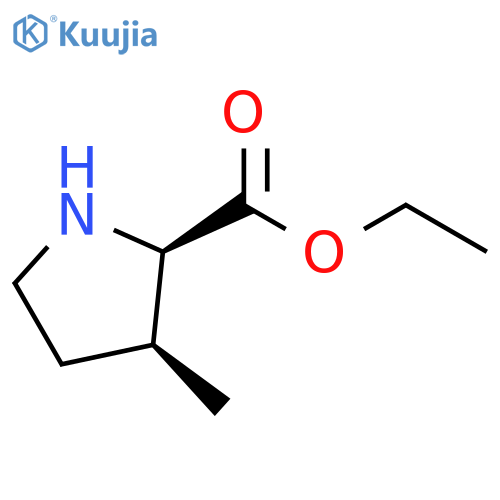 (2R,3S)-3-Methyl-pyrrolidine-2-carboxylic acid ethyl ester structure