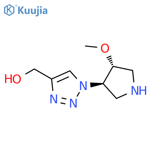 {1-(3R,4R)-4-methoxypyrrolidin-3-yl-1H-1,2,3-triazol-4-yl}methanol structure