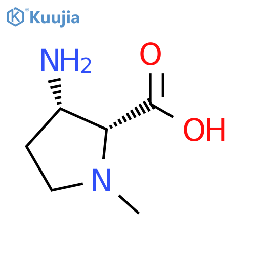 (2R,3S)-3-amino-1-methylpyrrolidine-2-carboxylic acid structure