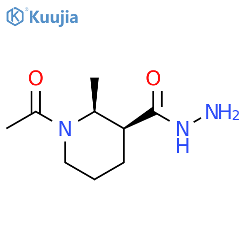 (2S,3S)-1-acetyl-2-methylpiperidine-3-carbohydrazide structure