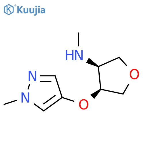 (3S,4S)-N-methyl-4-(1-methyl-1H-pyrazol-4-yl)oxyoxolan-3-amine structure