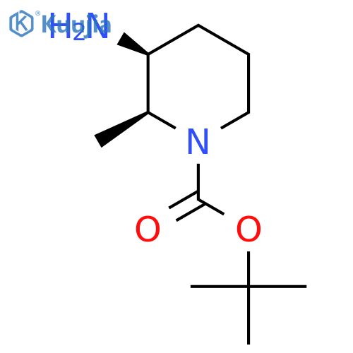tert-butyl (2S,3S)-3-amino-2-methylpiperidine-1-carboxylate structure