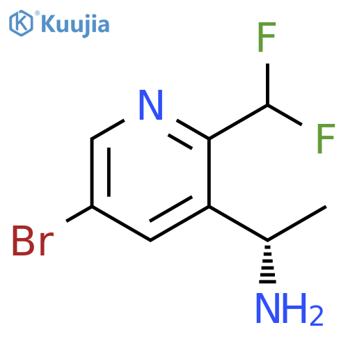 (1S)-1-5-bromo-2-(difluoromethyl)pyridin-3-ylethan-1-amine structure