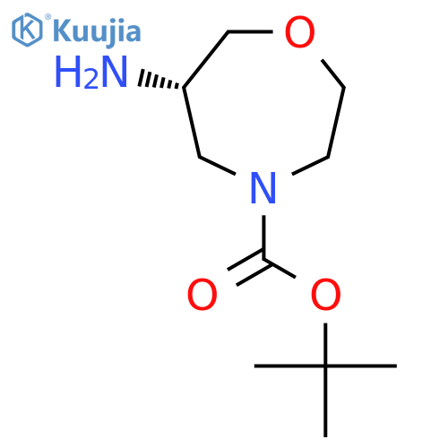 tert-butyl (6S)-6-amino-1,4-oxazepane-4-carboxylate structure