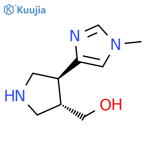 (3S,4S)-4-(1-methyl-1H-imidazol-4-yl)pyrrolidin-3-ylmethanol structure