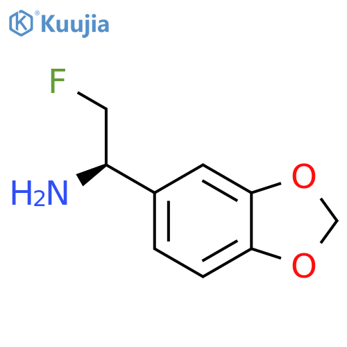 (1R)-1-(1,3-dioxaindan-5-yl)-2-fluoroethan-1-amine structure