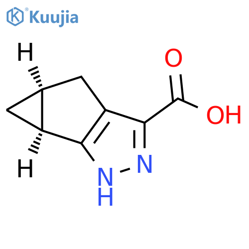 (4aS,5aS)-4,4a,5,5a-tetrahydro-1H-cyclopropa[4,5]cyclopenta[1,2-c]pyrazole-3-carboxylic acid structure