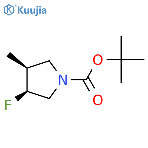 Cis-tert-butyl (3S,4S)-3-fluoro-4-methylpyrrolidine-1-carboxylate structure