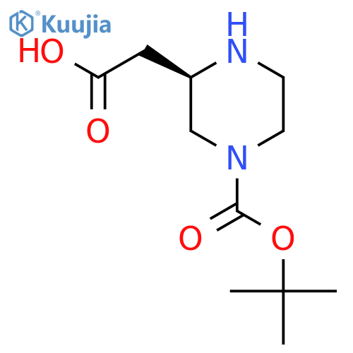 (R)-2-(4-(Tert-Butoxycarbonyl)piperazin-2-yl)acetic acid structure