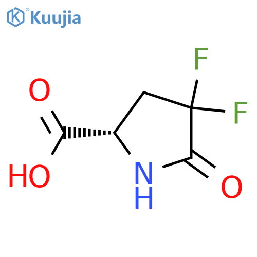 (2S)-4,4-difluoro-5-oxopyrrolidine-2-carboxylic acid structure