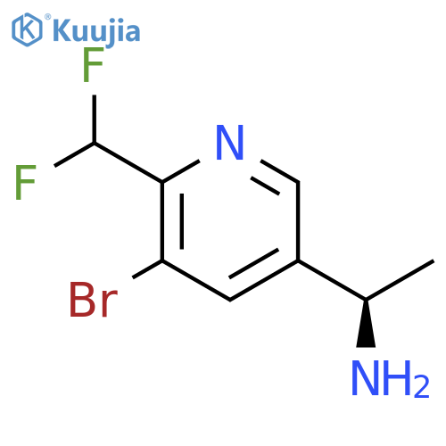 (1R)-1-5-bromo-6-(difluoromethyl)pyridin-3-ylethan-1-amine structure