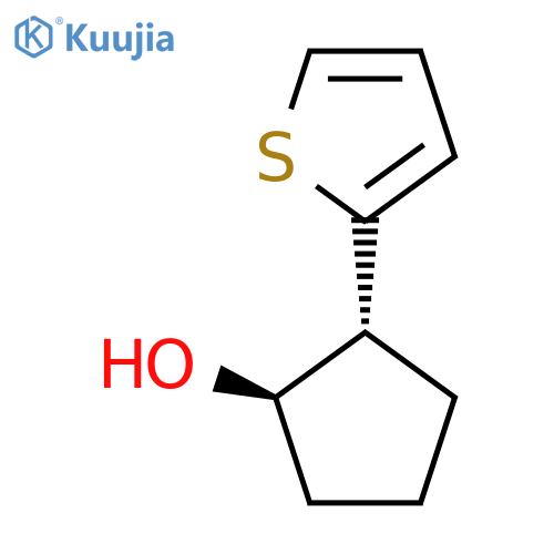 rac-(1R,2R)-2-(thiophen-2-yl)cyclopentan-1-ol structure