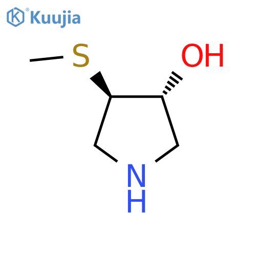rac-(3R,4R)-4-(methylsulfanyl)pyrrolidin-3-ol structure