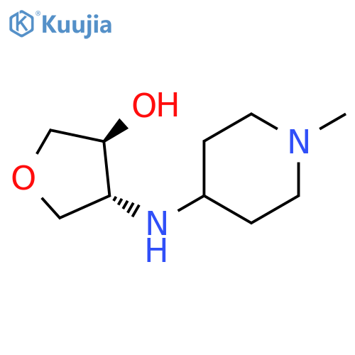 (3S,4R)-4-[(1-methylpiperidin-4-yl)amino]oxolan-3-ol structure