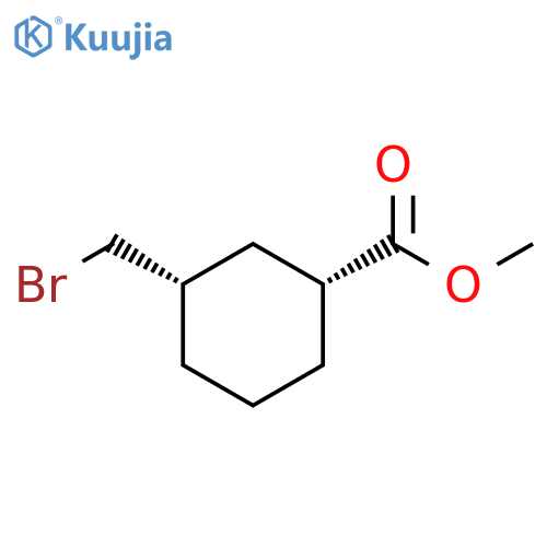 methyl (1R,3S)-3-(bromomethyl)cyclohexanecarboxylate structure