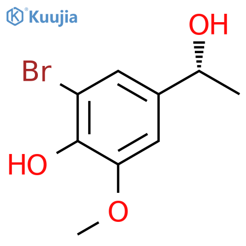 2-bromo-4-(1R)-1-hydroxyethyl-6-methoxyphenol structure