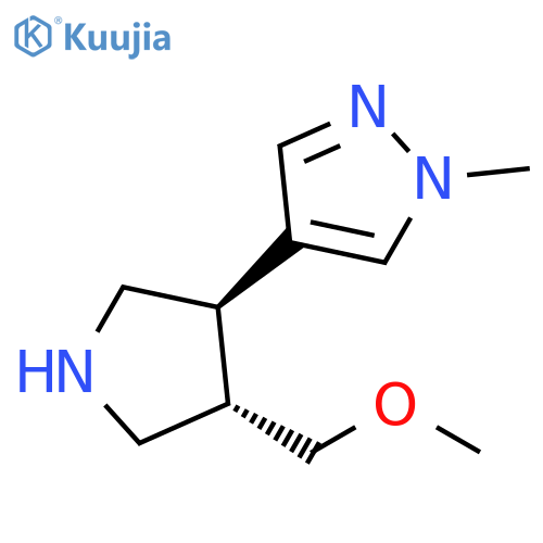 1H-Pyrazole, 4-[(3R,4S)-4-(methoxymethyl)-3-pyrrolidinyl]-1-methyl- structure