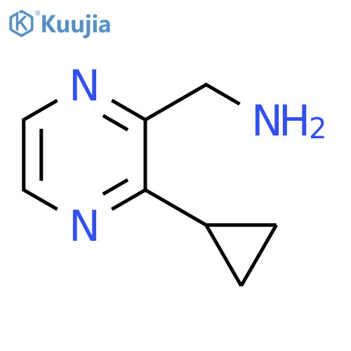 (3-cyclopropylpyrazin-2-yl)methanamine structure
