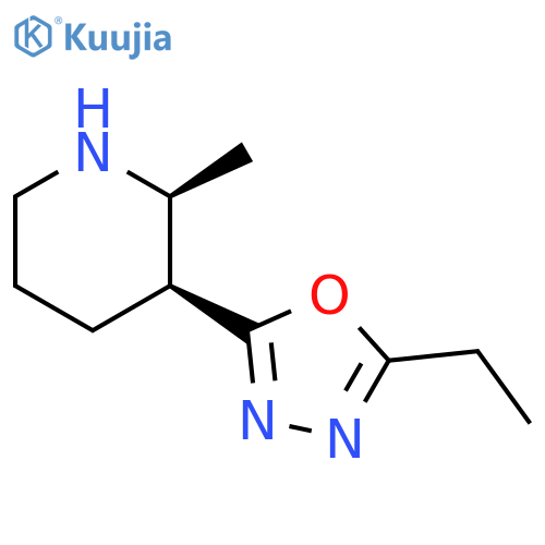 (2S,3S)-3-(5-ethyl-1,3,4-oxadiazol-2-yl)-2-methylpiperidine structure