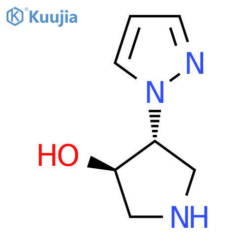 rac-(3R,4R)-4-(1H-pyrazol-1-yl)pyrrolidin-3-ol structure