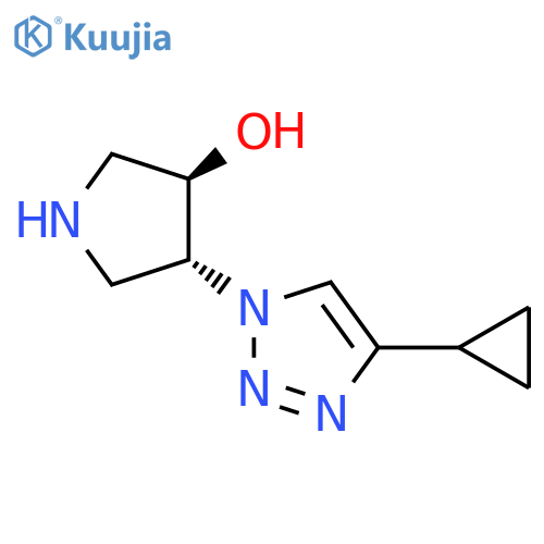 (3R,4R)-4-(4-cyclopropyl-1H-1,2,3-triazol-1-yl)pyrrolidin-3-ol structure