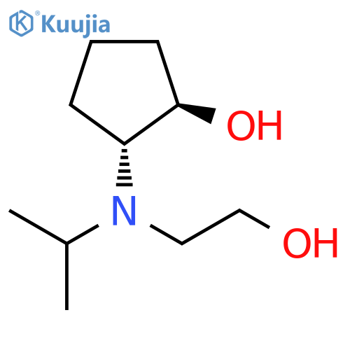 trans-2-[(2-hydroxyethyl)(propan-2-yl)amino]cyclopentan-1-ol structure