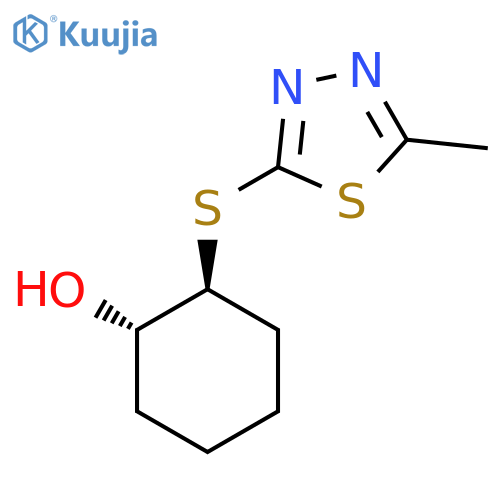 (1S,2S)-2-[(5-Methyl-1,3,4-thiadiazol-2-yl)sulfanyl]cyclohexan-1-ol structure