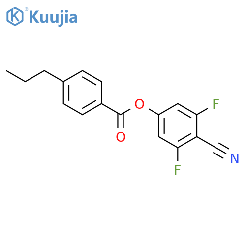 Benzoic acid,4-propyl-, 4-cyano-3,5-difluorophenyl ester structure