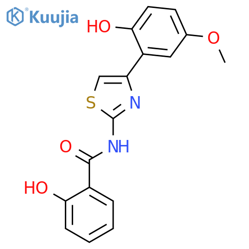Benzamide, 2-hydroxy-N-[4-(2-hydroxy-5-methoxyphenyl)-2-thiazolyl]- structure