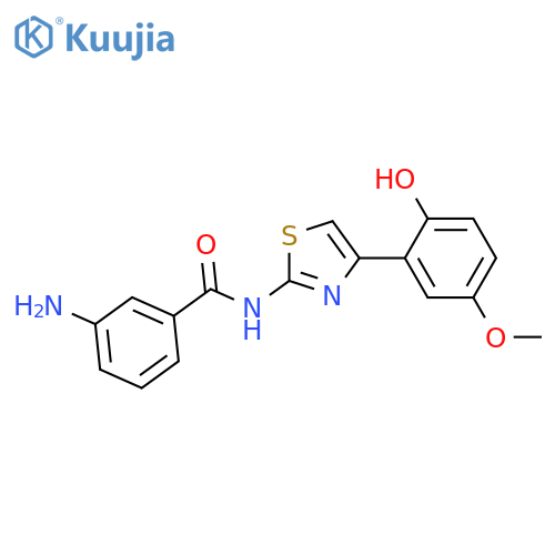 BENZAMIDE, 3-AMINO-N-[4-(2-HYDROXY-5-METHOXYPHENYL)-2-THIAZOLYL]- structure