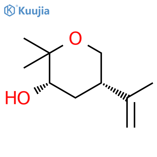 (3S,5S)-Tetrahydro-2,2-dimethyl-5-(1-methylethenyl)-2H-pyran-3-ol structure