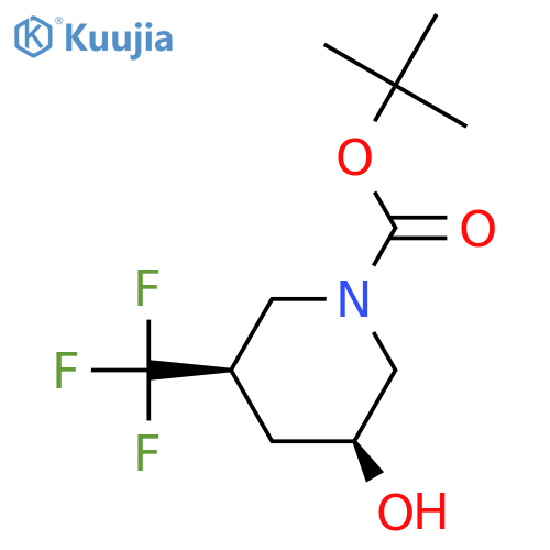 tert-butyl (3S,5R)-3-hydroxy-5-(trifluoromethyl)piperidine-1-carboxylate structure
