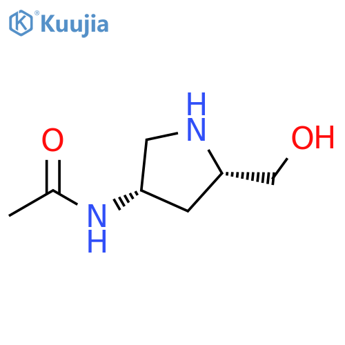 Acetamide, N-[(3S,5S)-5-(hydroxymethyl)-3-pyrrolidinyl]- structure