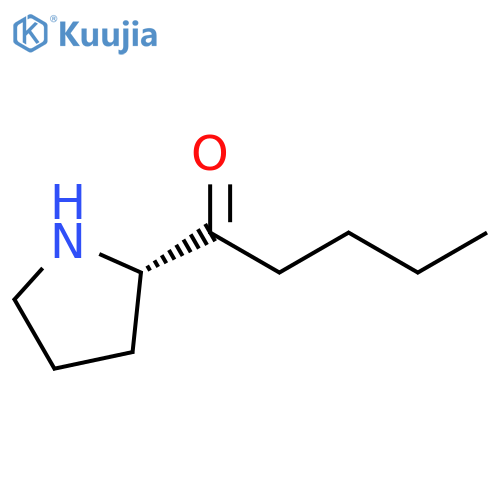 1-Pentanone, 1-(2S)-2-pyrrolidinyl- structure