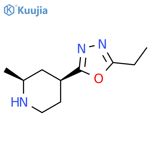(2S,4S)-4-(5-ethyl-1,3,4-oxadiazol-2-yl)-2-methylpiperidine structure