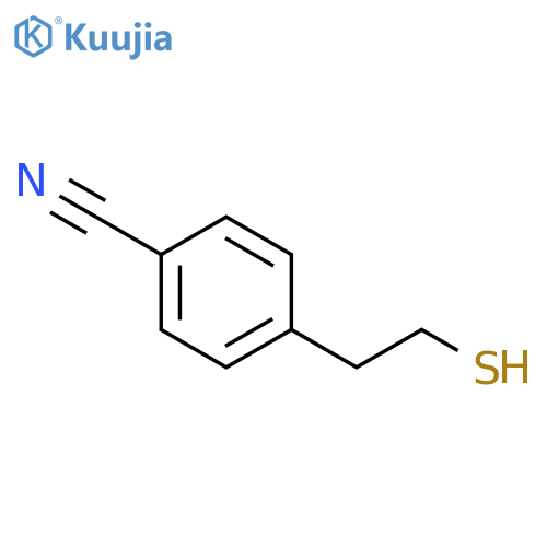4-(2-sulfanylethyl)benzonitrile structure