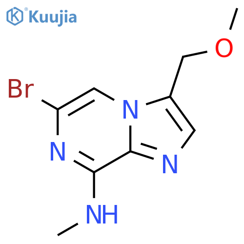 Imidazo[1,2-a]pyrazin-8-amine, 6-bromo-3-(methoxymethyl)-N-methyl- structure