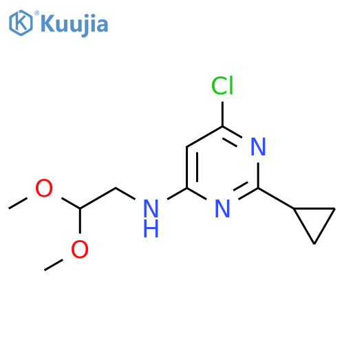 6-chloro-2-cyclopropyl-N-(2,2-dimethoxyethyl)pyrimidin-4-amine structure