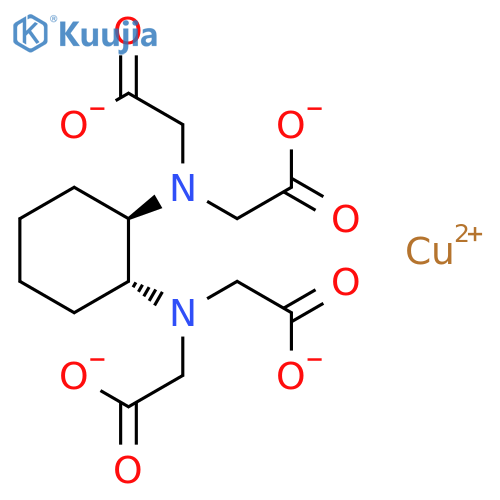 trans-[[N,N'-cyclohexane-1,2-diylbis[N-(carboxymethyl)glycinato]](4-)-N,N',O,O',ON,ON']cuprate(2-) structure