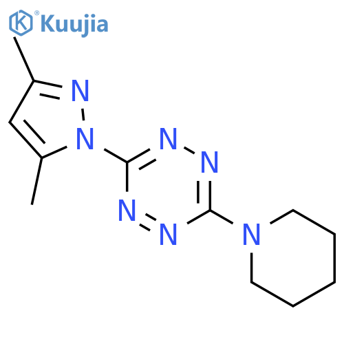 1,2,4,5-Tetrazine, 3-(3,5-dimethyl-1H-pyrazol-1-yl)-6-(1-piperidinyl)- structure