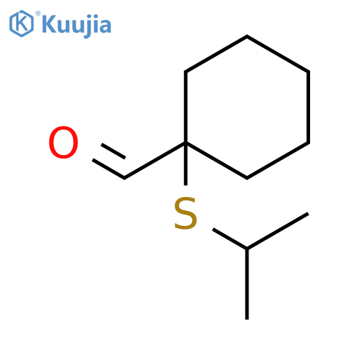 Cyclohexanecarboxaldehyde, 1-[(1-methylethyl)thio]- structure