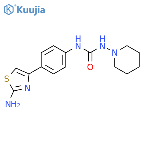 UREA, N-[4-(2-AMINO-4-THIAZOLYL)PHENYL]-N'-1-PIPERIDINYL- structure