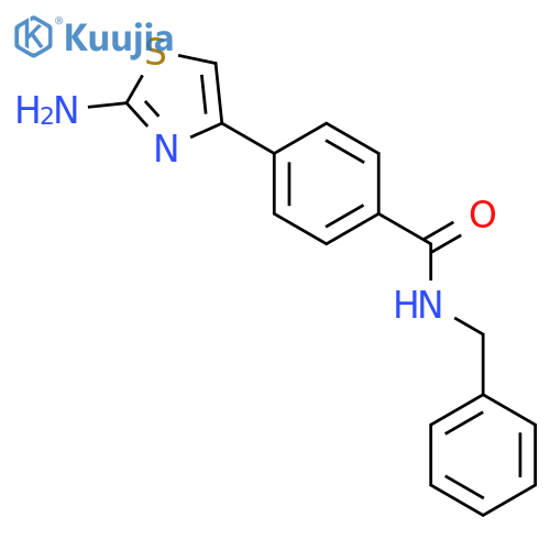 Benzamide, 4-(2-amino-4-thiazolyl)-N-(phenylmethyl)- structure